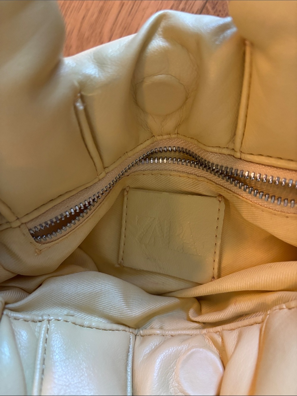 Padded Mini Tote Bag in Yellow with Detachable Strap - Picture 5 of 7